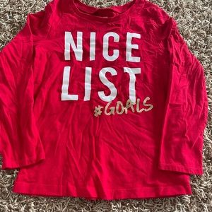 Xmas shirt long sleeves Oshkosh worn 2 times good condition